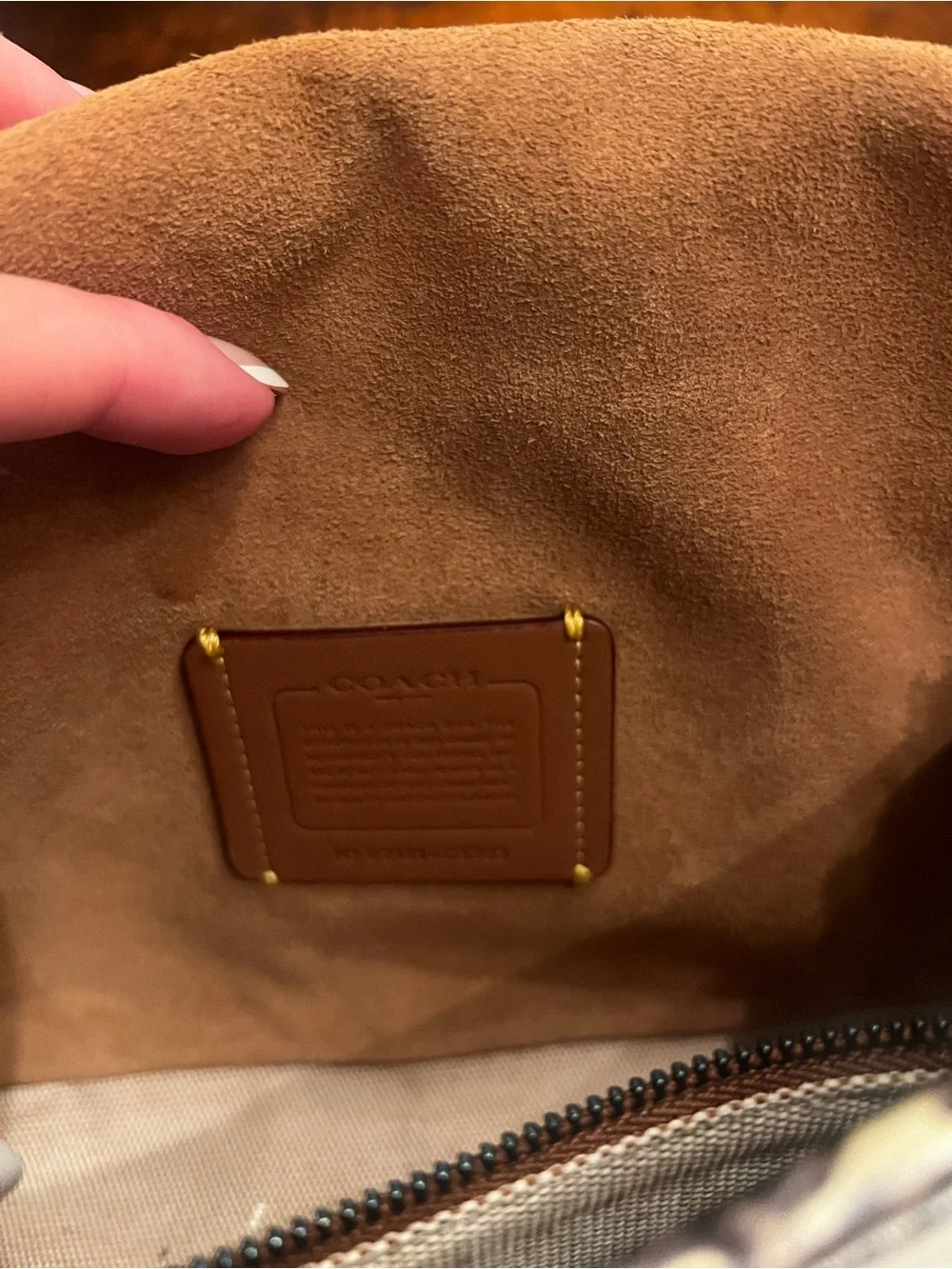 NEW COACH Tabby Handbag — Cream with Snake Print Trim, Gunmetal Hardware